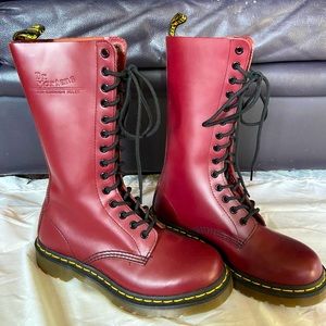 Dr. Martens Tall Burgundy Boot